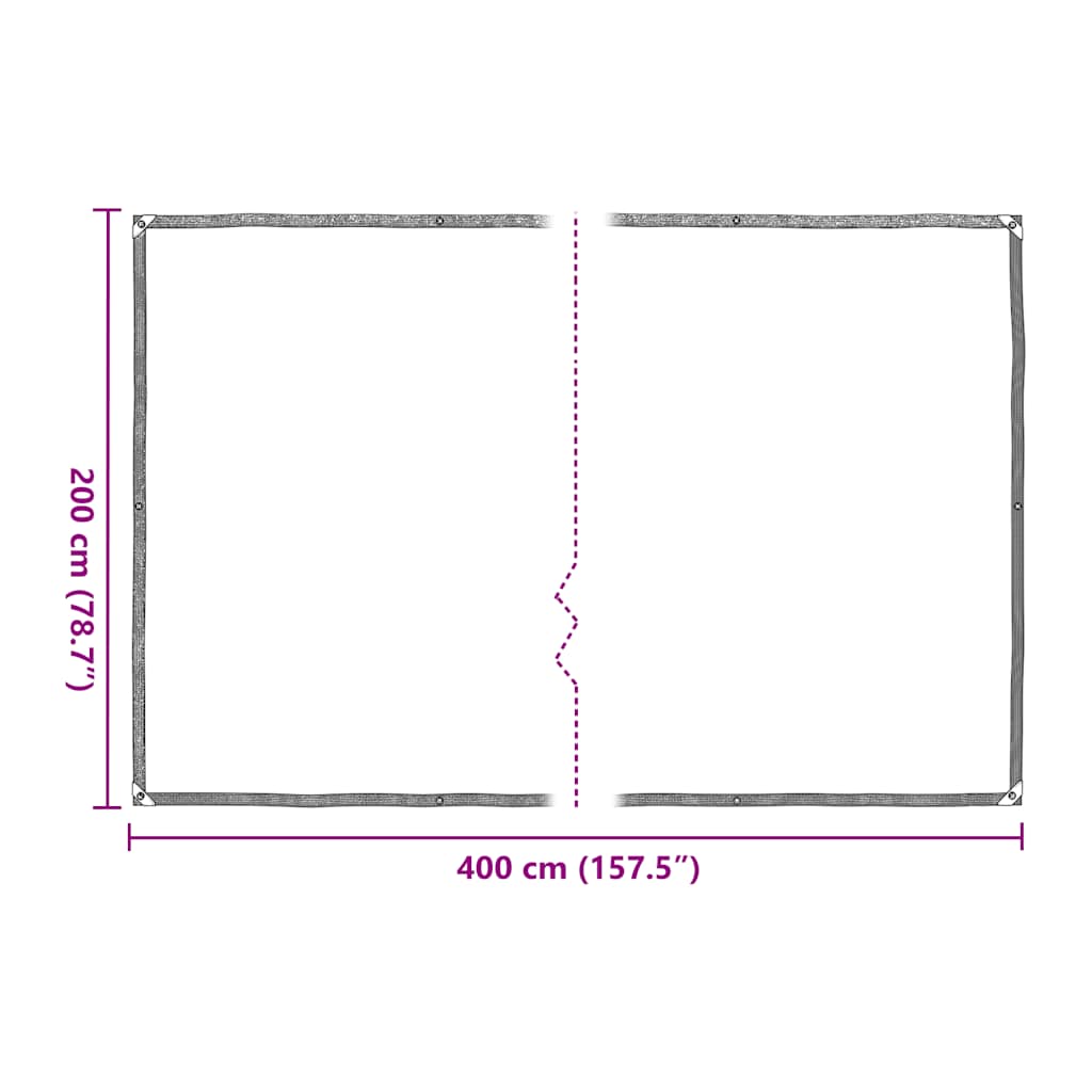 Növénytakaró fülekkel 2x4 m polietilén
