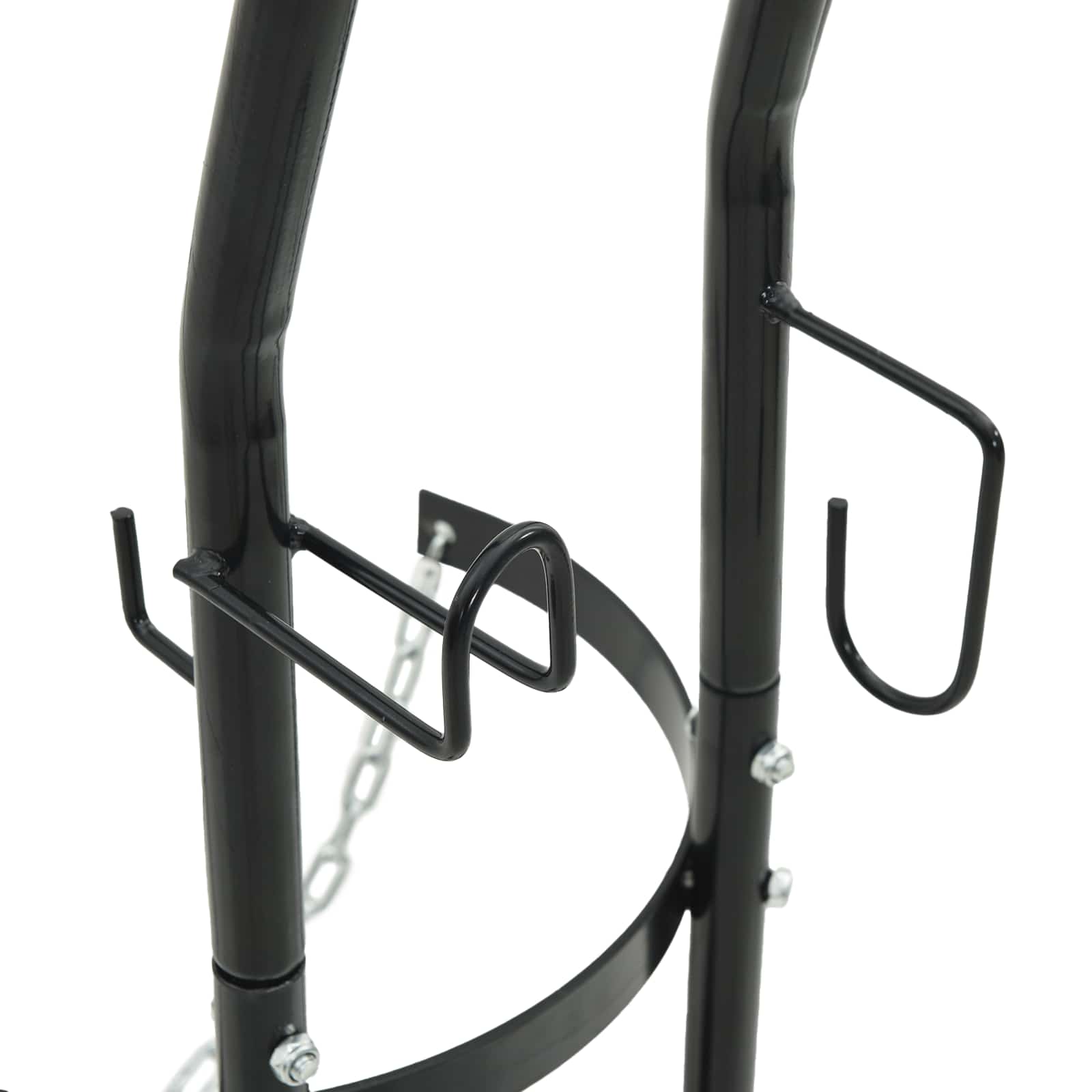 Kézikocsi fekete és piros 49 x 49 x 101 cm acél