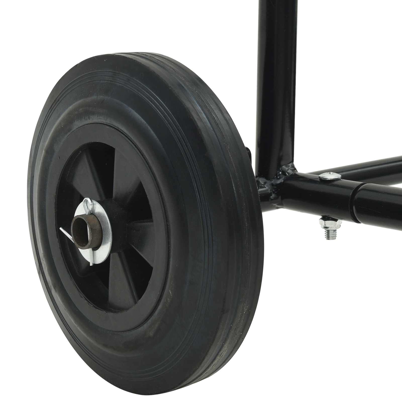 Kézikocsi fekete és piros 49 x 49 x 101 cm acél