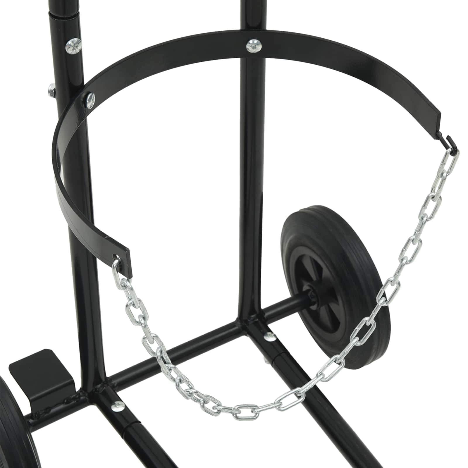 Kézikocsi fekete és piros 49 x 49 x 101 cm acél