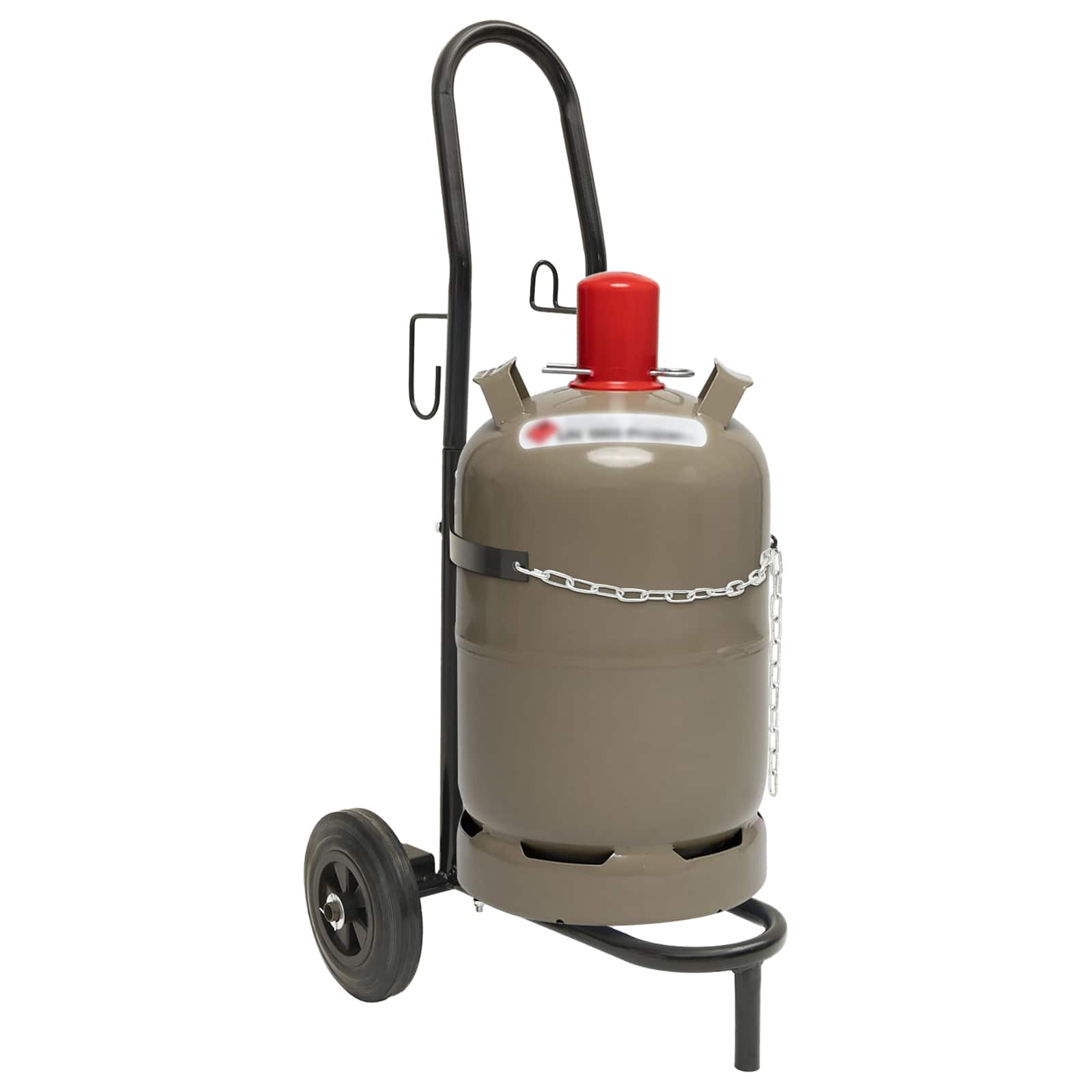 Kézikocsi fekete és piros 49 x 49 x 101 cm acél