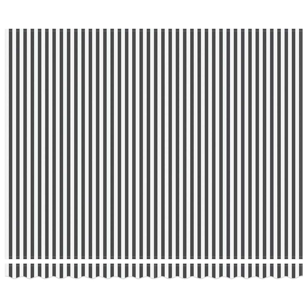 Antracitszürke-fehér led-es kézi napellenző 400 x 300 cm
