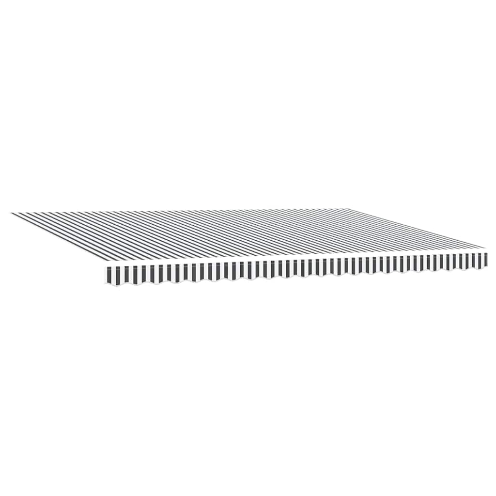Antracitszürke-fehér led-es kézi napellenző 500 x 300 cm