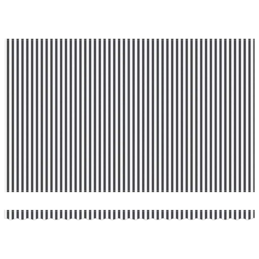 Antracitszürke-fehér led-es kézi napellenző 500 x 300 cm