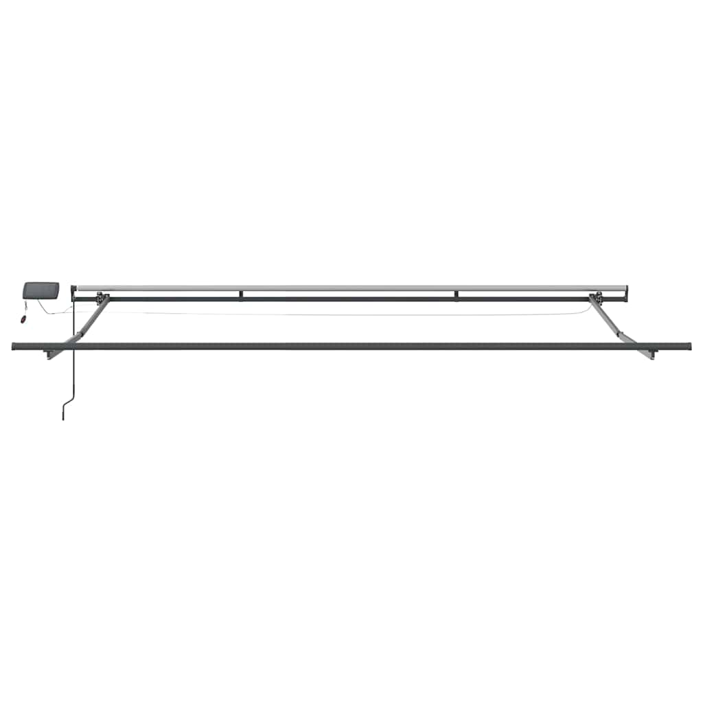 Antracitszürke-fehér led-es kézi napellenző 500 x 300 cm