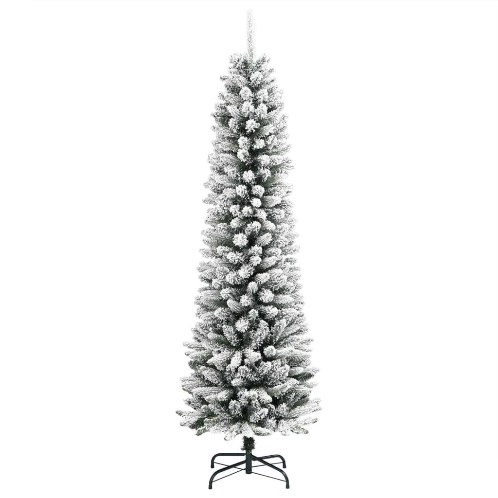 Pvc és polietilén műkarácsonyfa pelyhes hóval 120 cm
