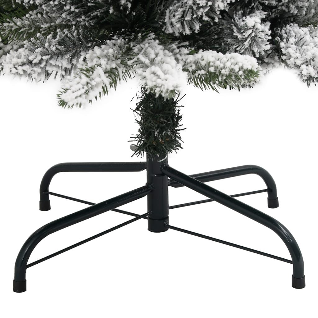 Pvc és polietilén műkarácsonyfa pelyhes hóval 120 cm
