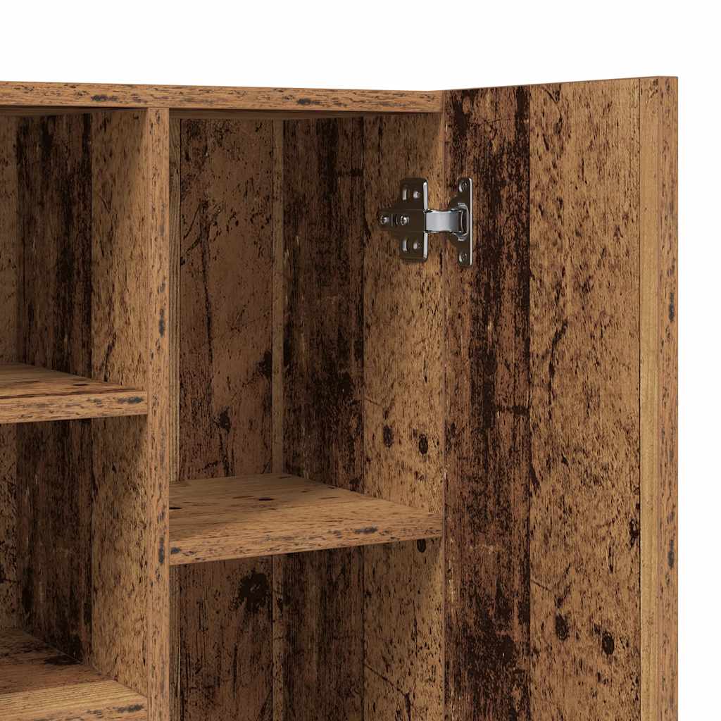 Antik fa színű mosógépszekrény 64 x 25,5 x 190 cm