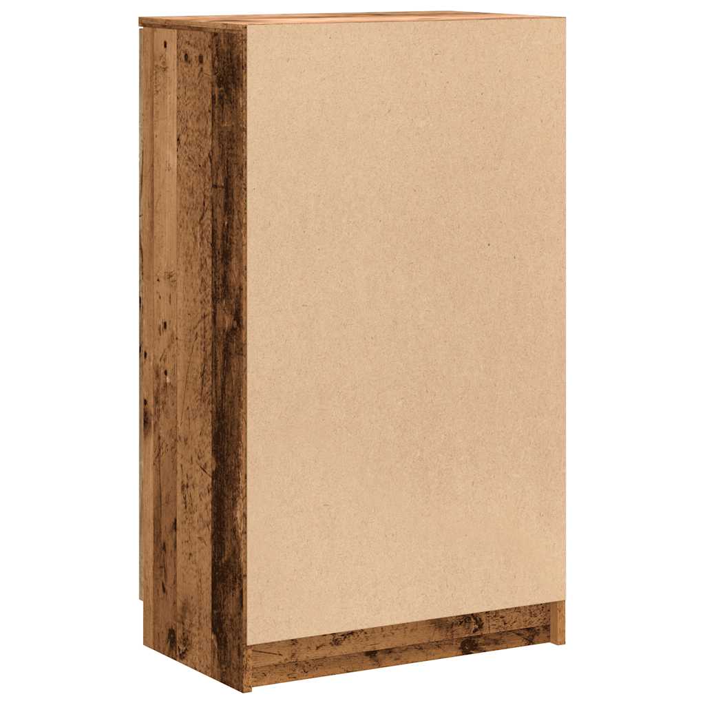 Antik fa színű szerelt fa cipőszekrény 59 x 35 x 100,5 cm