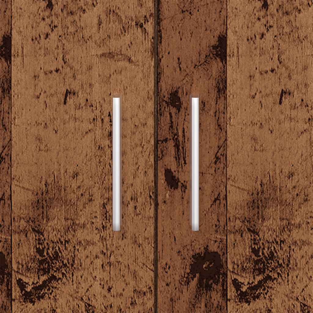 Antik fa színű szerelt fa akváriumállvány 81x36x73 cm