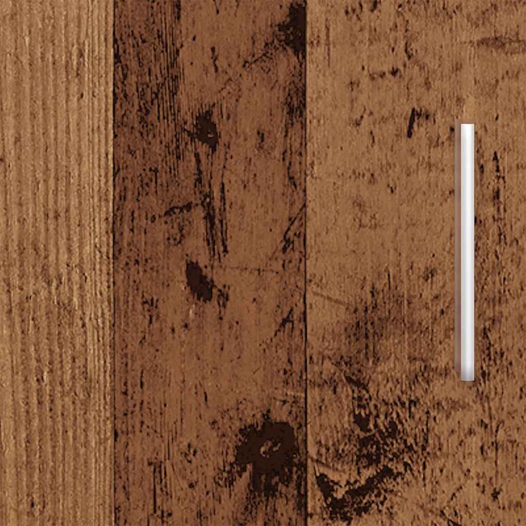 Antik fa színű szerelt fa akváriumállvány 121x41x58 cm