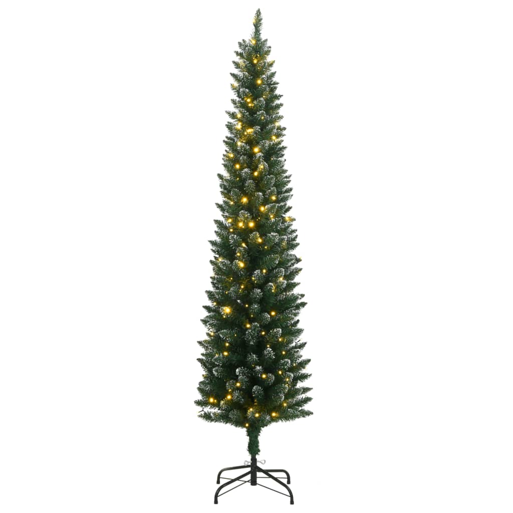 Vékony műkarácsonyfa 150 led-del 120 cm