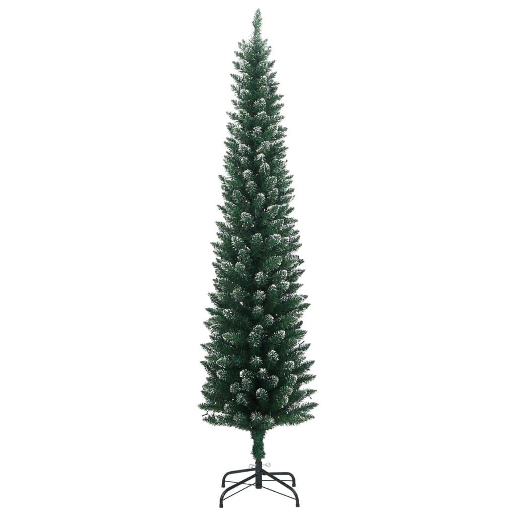 Vékony műkarácsonyfa 150 led-del 120 cm