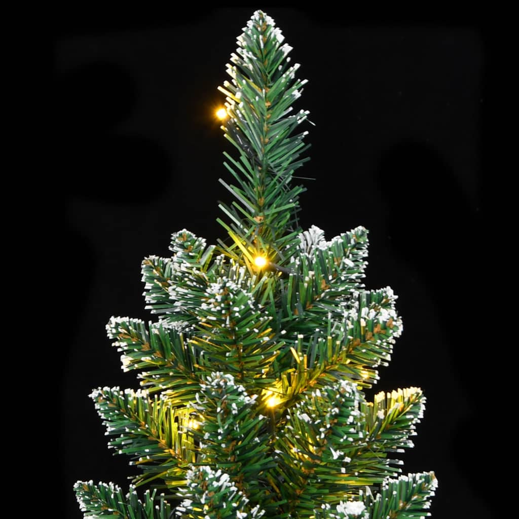 Vékony műkarácsonyfa 150 led-del 120 cm