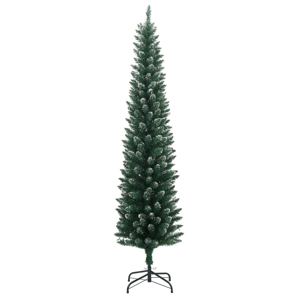 Vékony műkarácsonyfa 150 led-del 150 cm