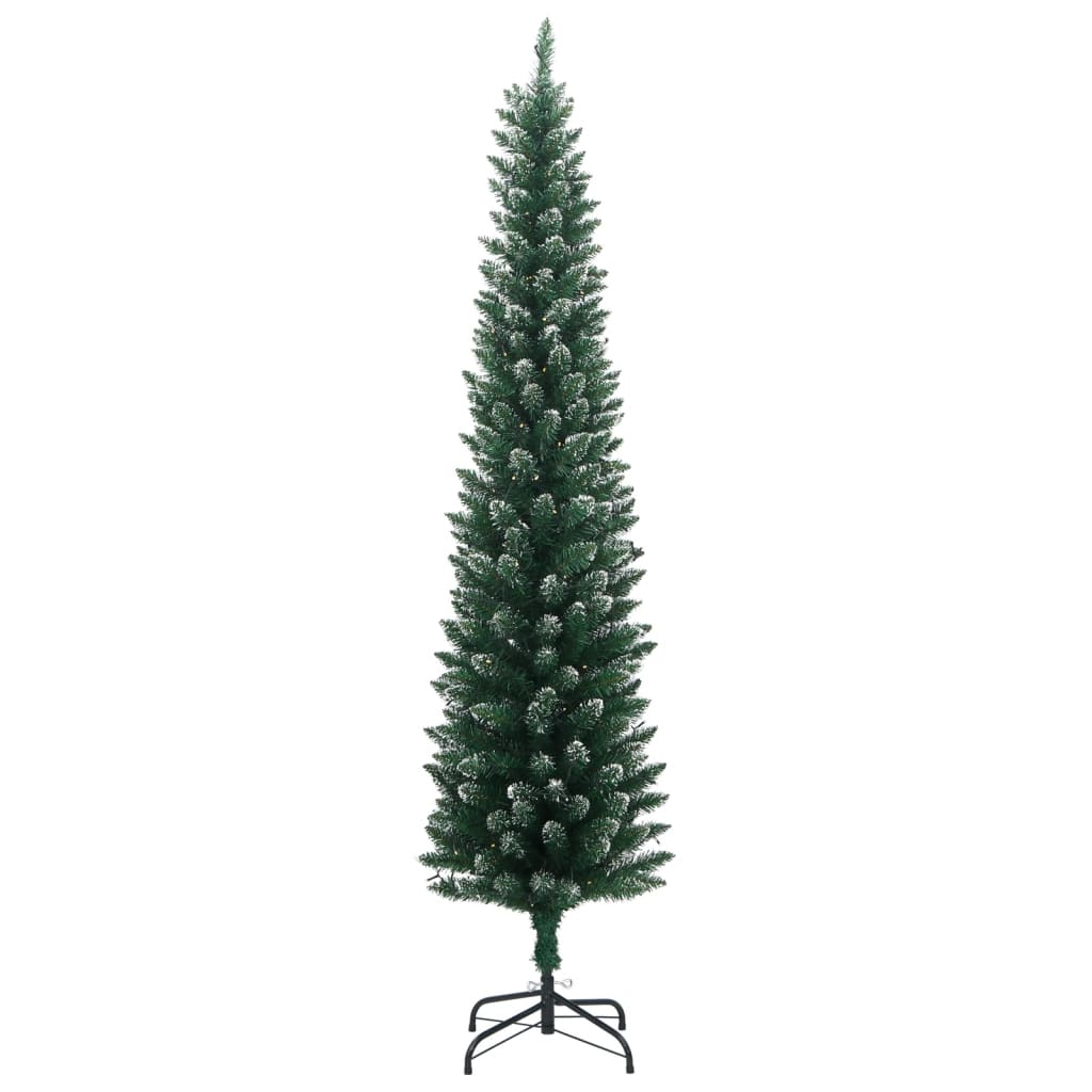Vékony műkarácsonyfa 300 led-del 180 cm