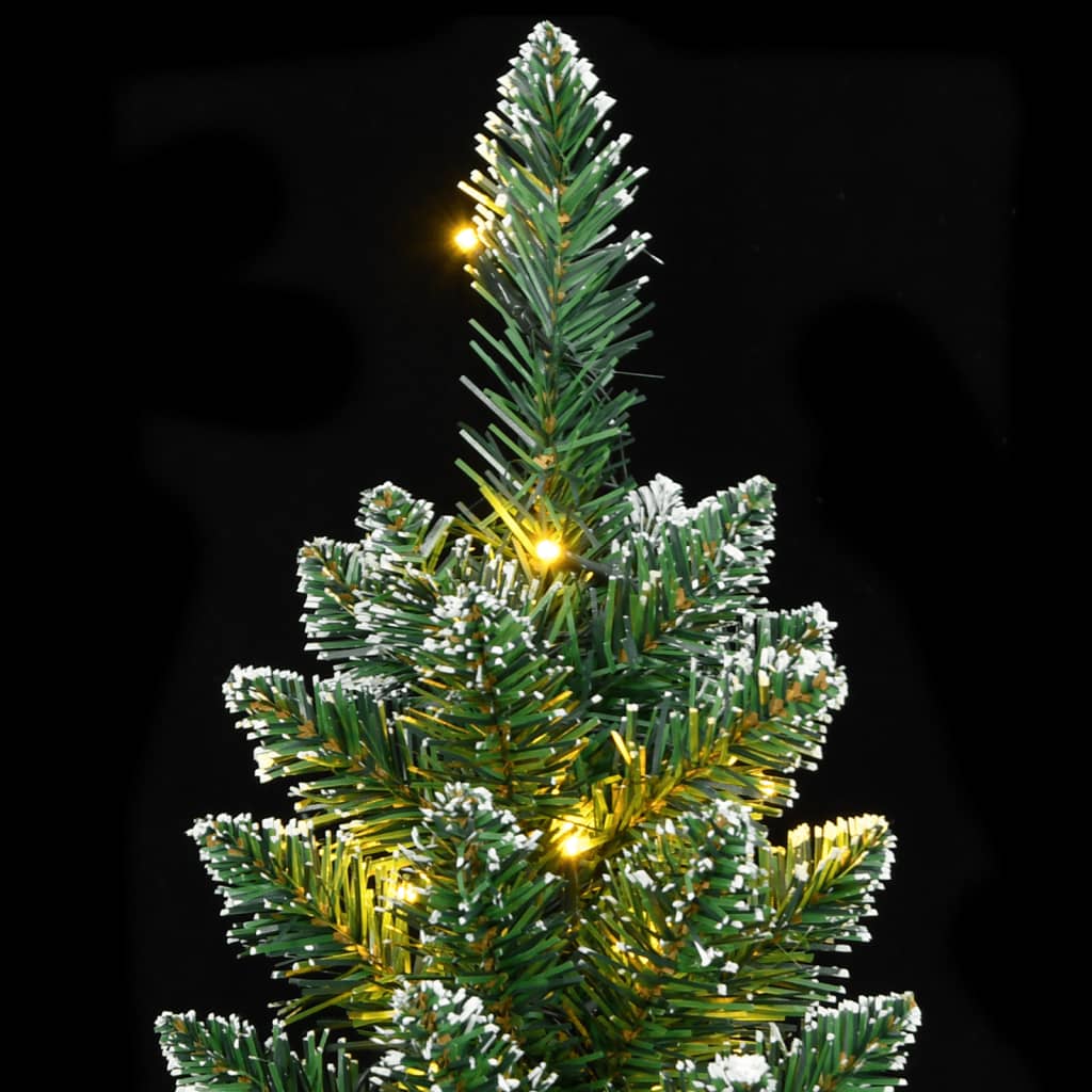 Vékony műkarácsonyfa 300 led-del 180 cm