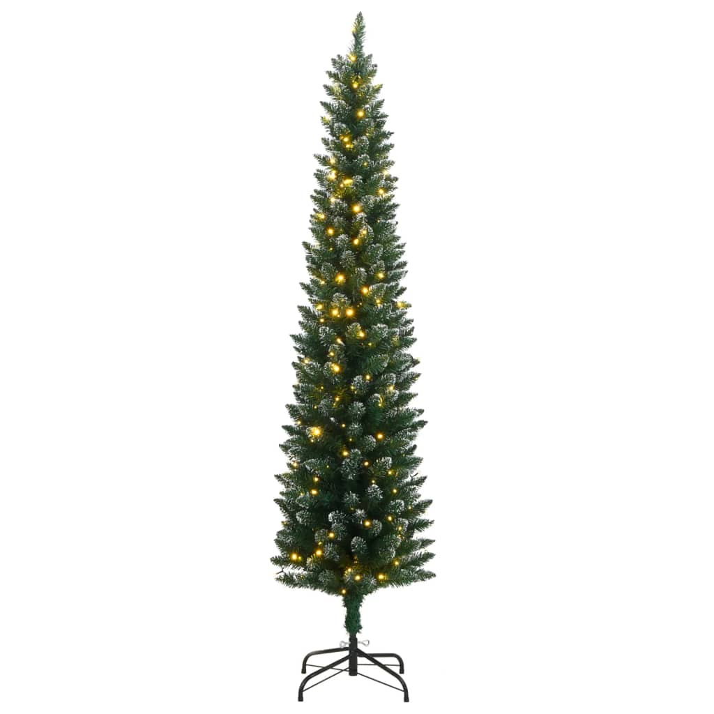 Vékony műkarácsonyfa 300 led-del 240 cm
