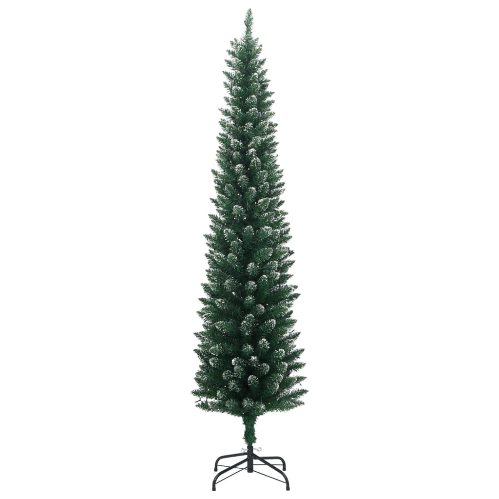 Vékony műkarácsonyfa 300 led-del 240 cm