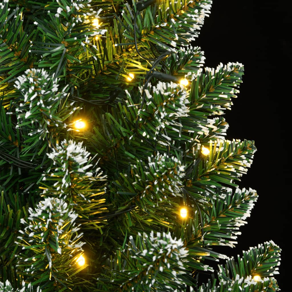 Vékony műkarácsonyfa 300 led-del 240 cm