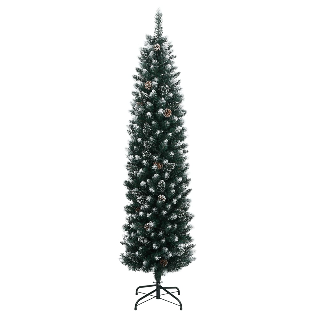 Vékony műkarácsonyfa 150 led-del 120 cm