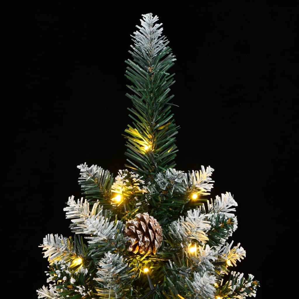 Vékony műkarácsonyfa 150 led-del 120 cm