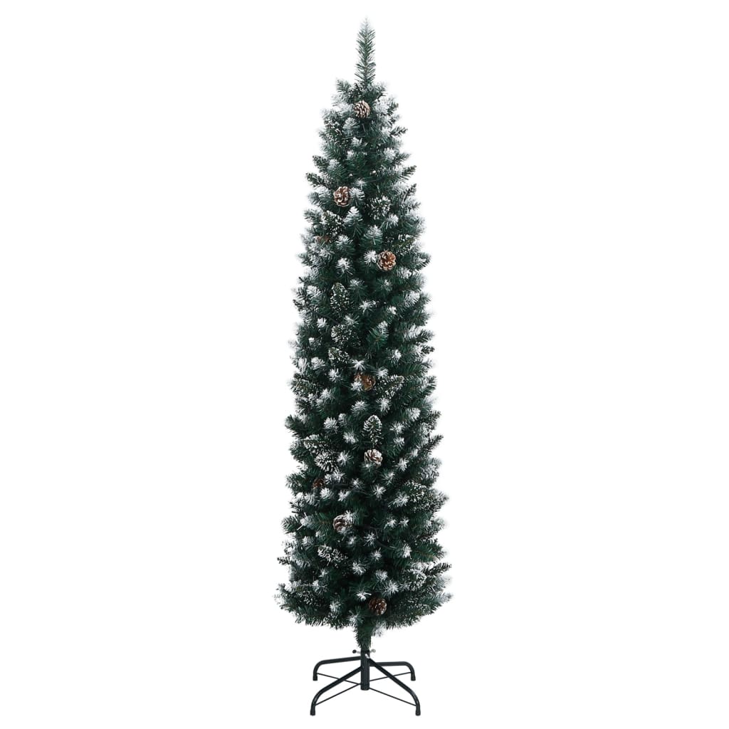 Vékony műkarácsonyfa 150 led-del 150 cm
