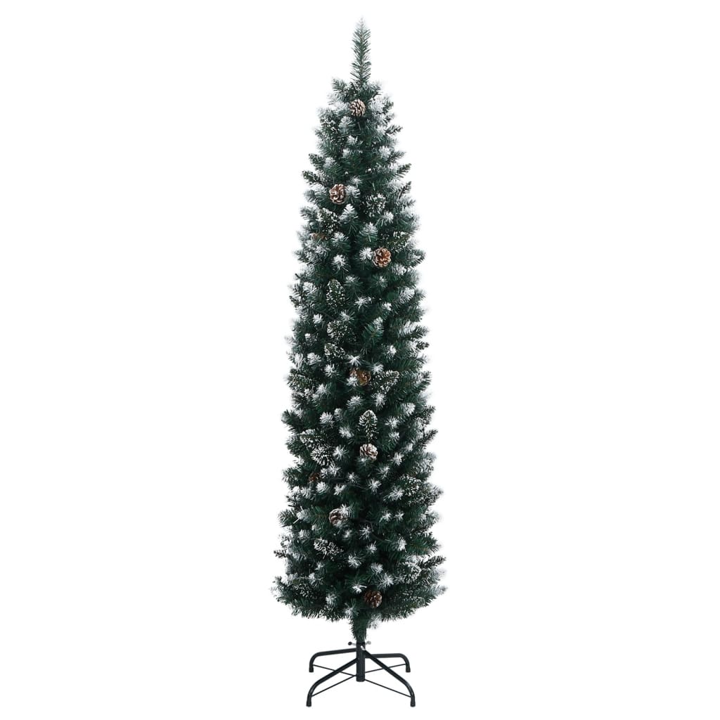 Vékony műkarácsonyfa 300 led-del 180 cm