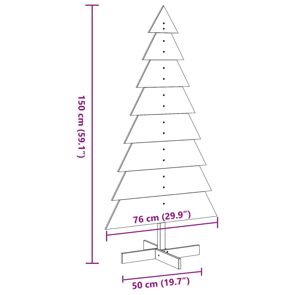 Tömör fenyő karácsonyfa dekorációnak 150 cm
