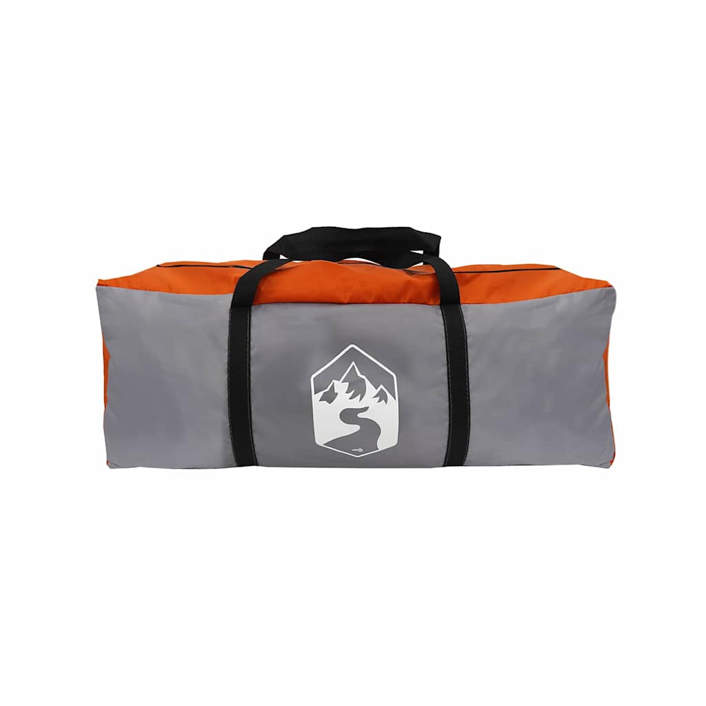 Családi sátor tetővel szürke és narancs 576 x 325 x 213 cm