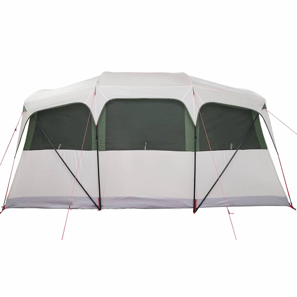 Családi sátor tetővel fehér és zöld 435 x 255 x 216 cm
