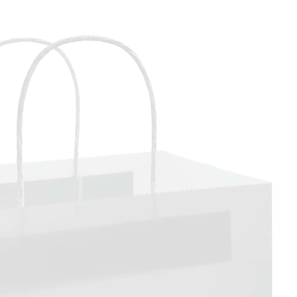250 db fehér papírzacskók fogantyúkkal 32x12x42 cm