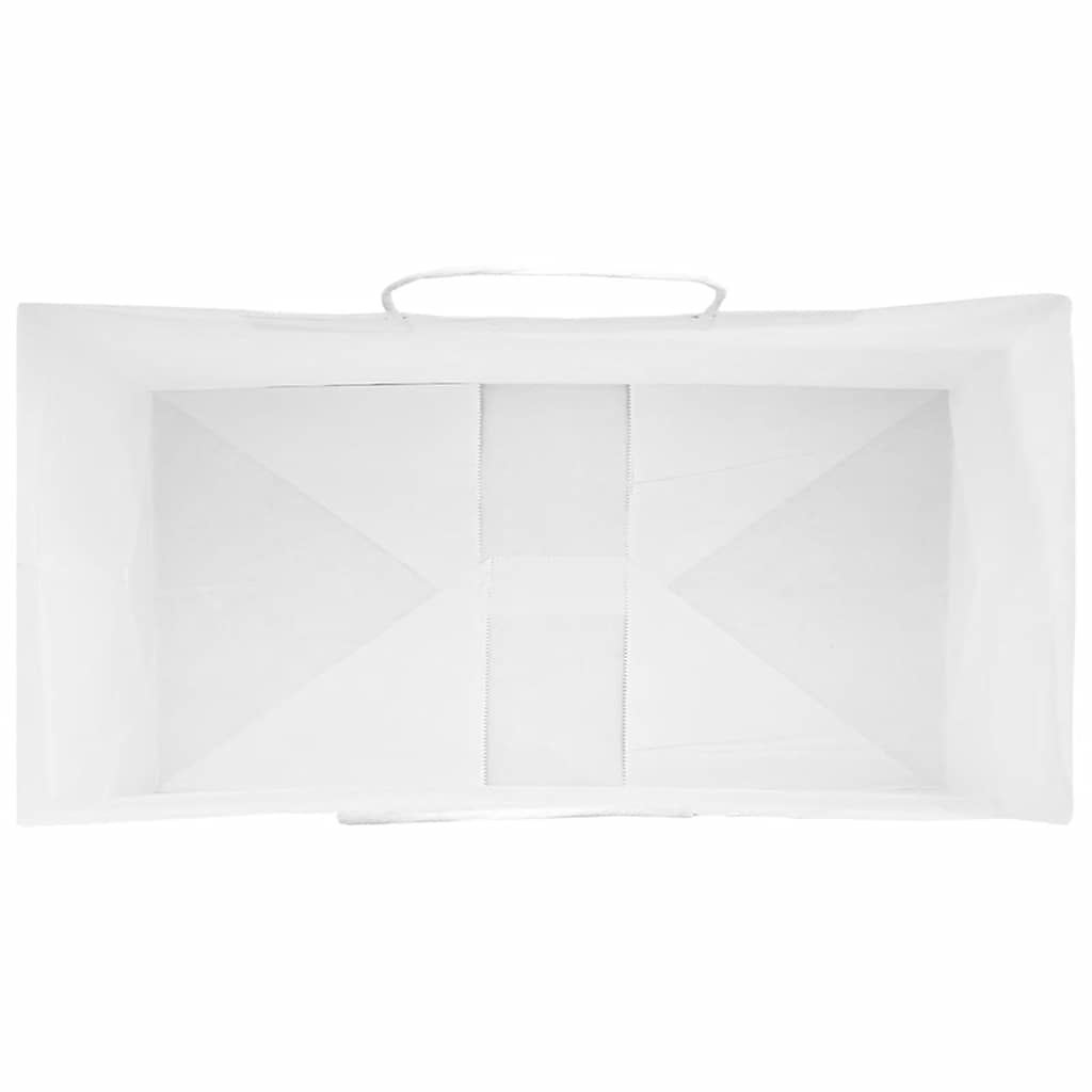 250 db fehér kraft papírzacskók fogantyúkkal 32x17x44 cm