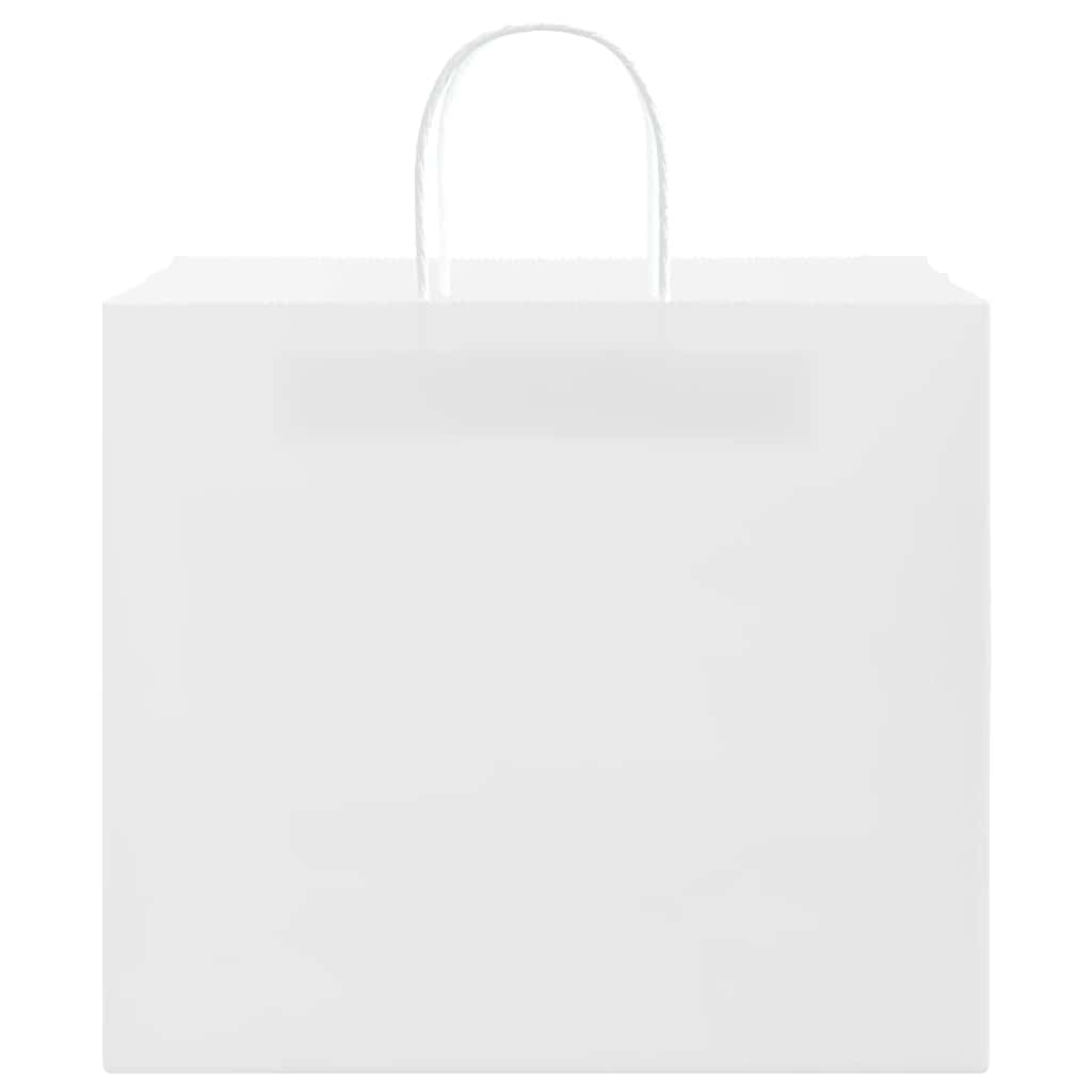 250 db fehér kraft papírzacskók fogantyúkkal 32x22x28 cm