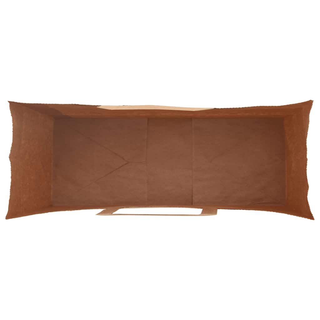 250 db barna kraft papírzacskók fogantyúkkal 32x12x42 cm