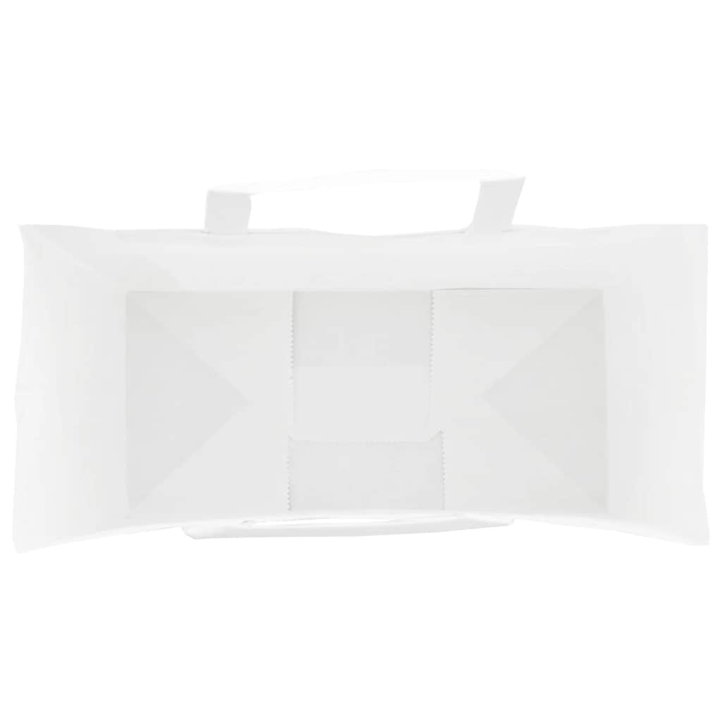 250 db fehér kraft papírzacskók fogantyúkkal 26x12x35 cm