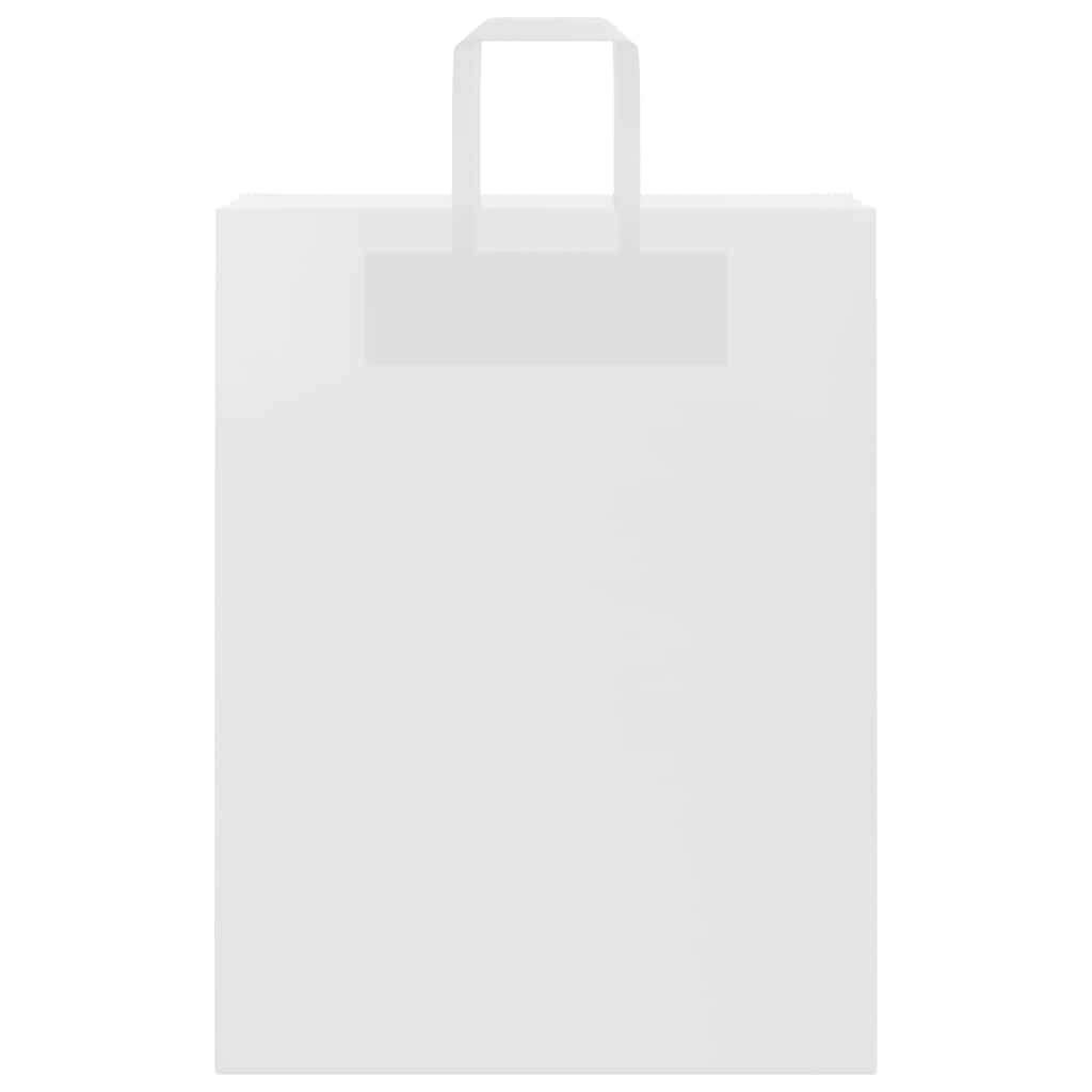 250 db fehér kraft papírzacskók fogantyúkkal 32x12x42 cm