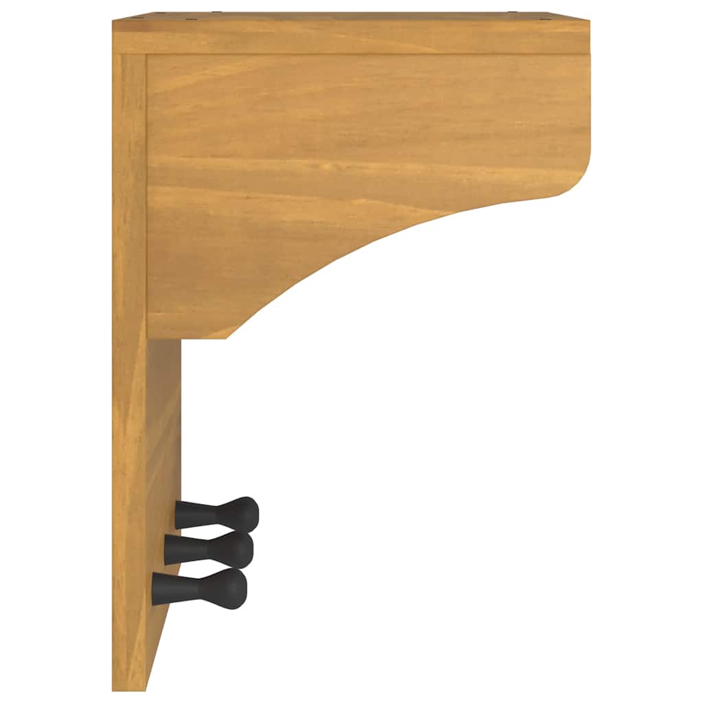 Sandnes tömör fenyőfa falra szerelt kabátállvány 43x30x42 cm