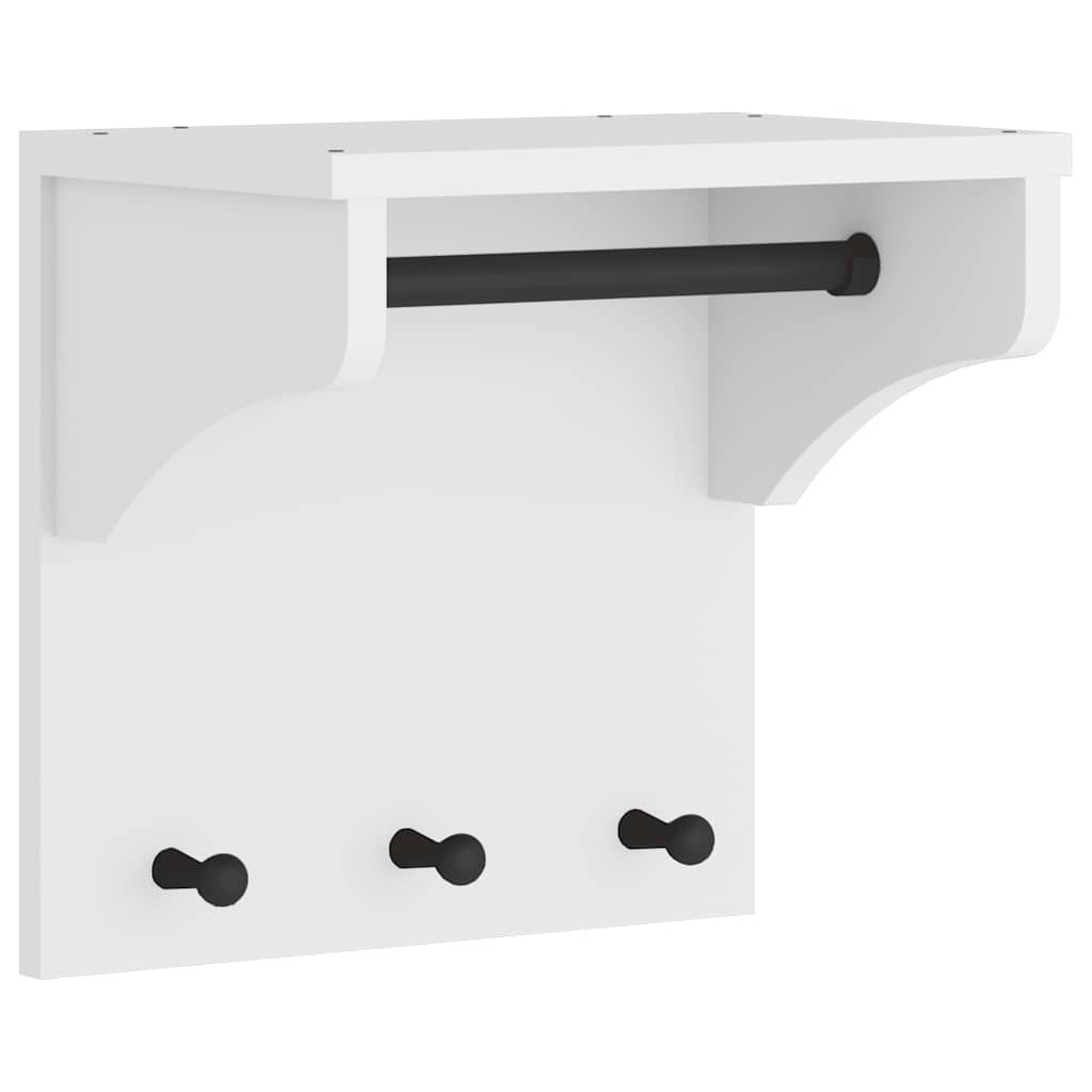 Sandnes tömör fenyőfa falra szerelt kabátállvány 43x30x42 cm