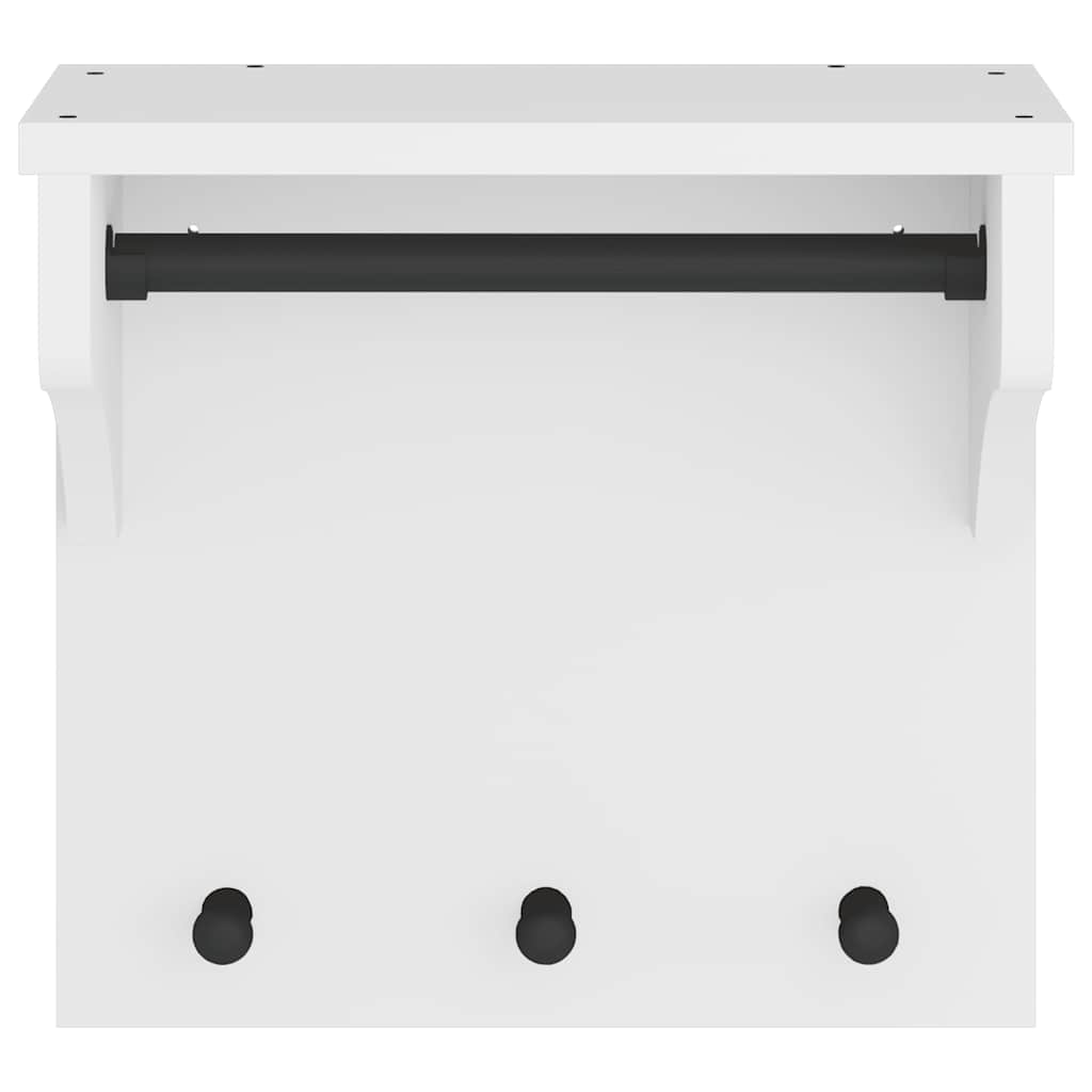 Sandnes tömör fenyőfa falra szerelt kabátállvány 43x30x42 cm