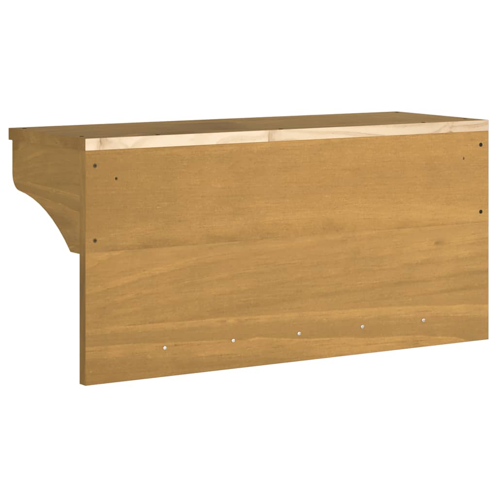 Sandnes tömör fenyőfa falra szerelt kabátállvány 87x30x42 cm