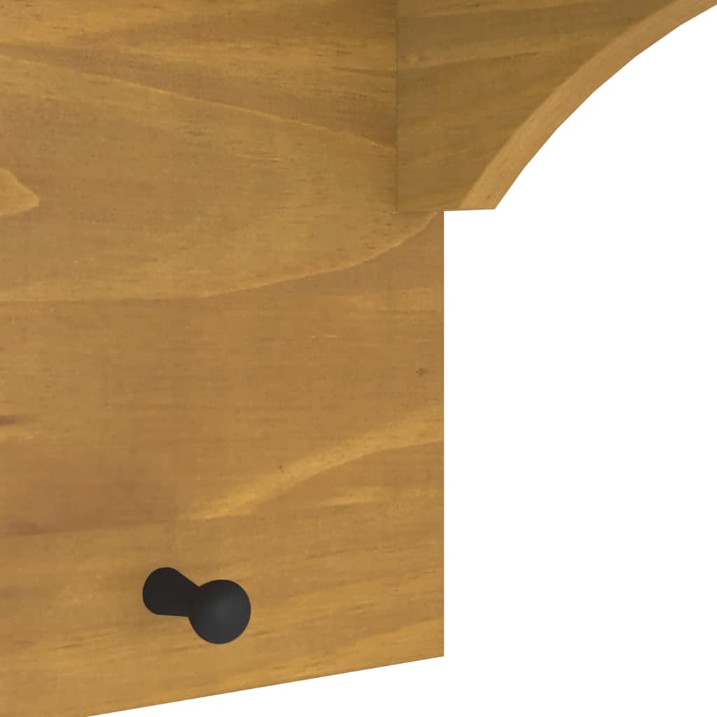 Sandnes tömör fenyőfa falra szerelt kabátállvány 87x30x42 cm