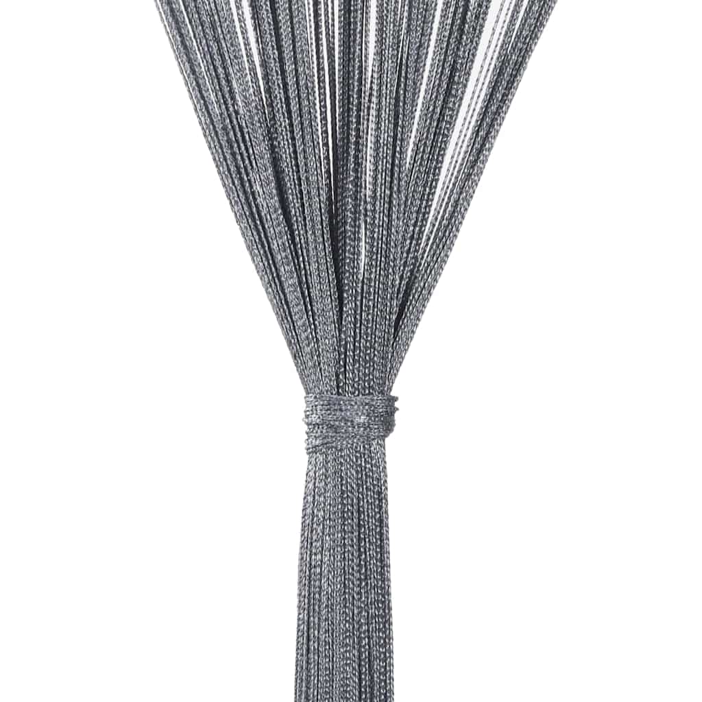 2 db antracit zsinórfüggöny 100 x 250 cm