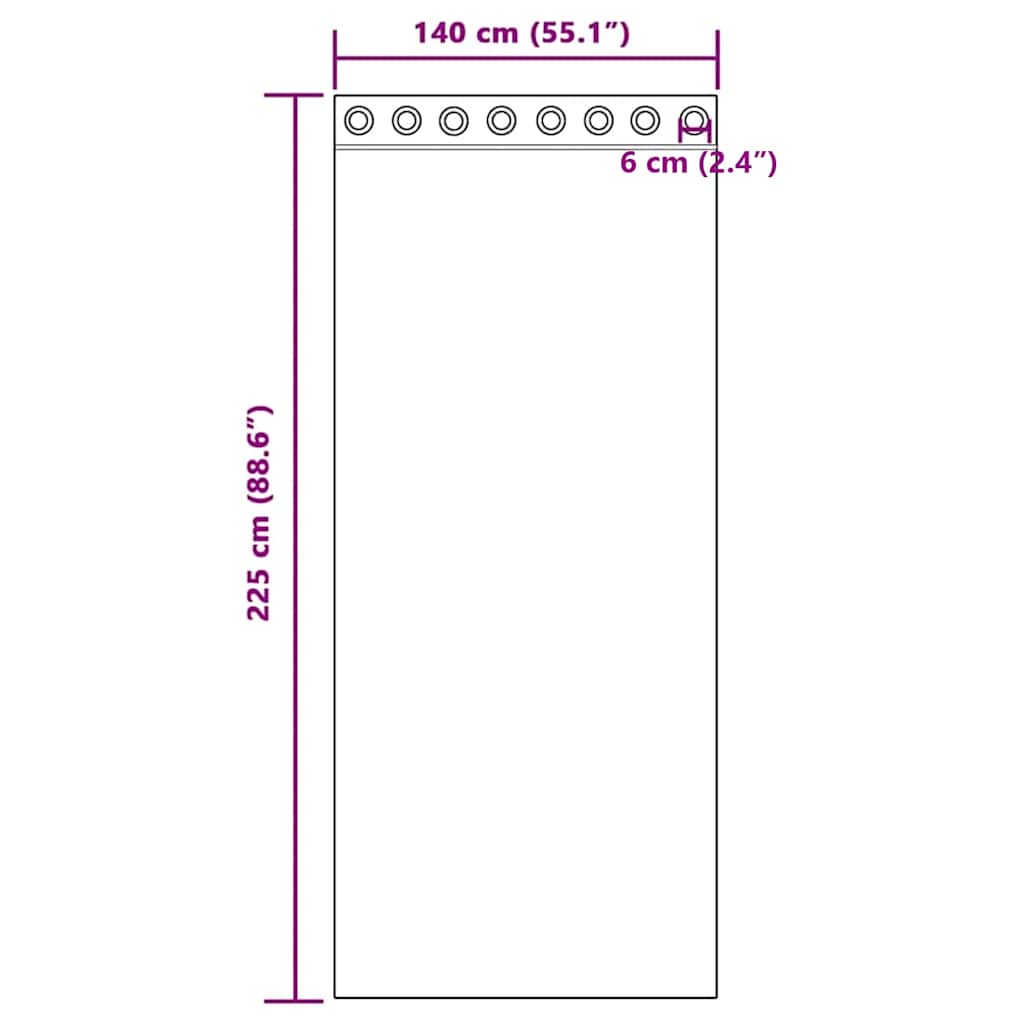 2 db barna fátyolfüggönyök rojtokkal 140x225 cm