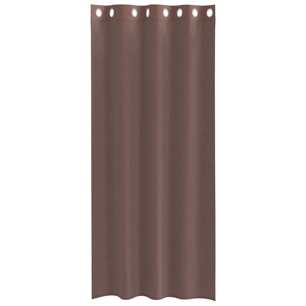 2 db barna fátyolfüggönyök rojtokkal 140x245 cm