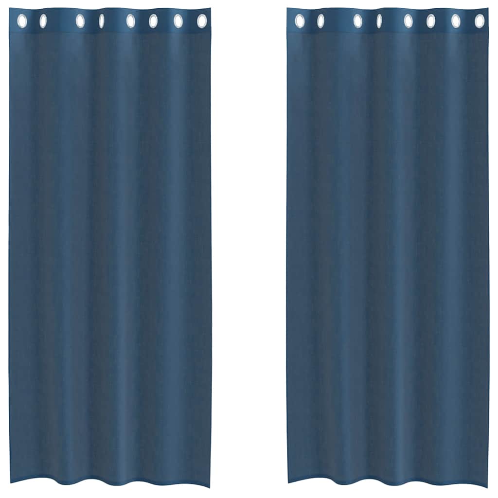 2 db királykék voile függönyök grommets