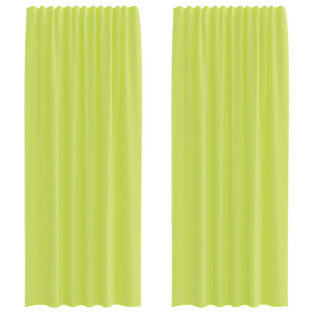 2 db almazöld fátyolfüggönyök rúd zsebekkel 140x260 cm