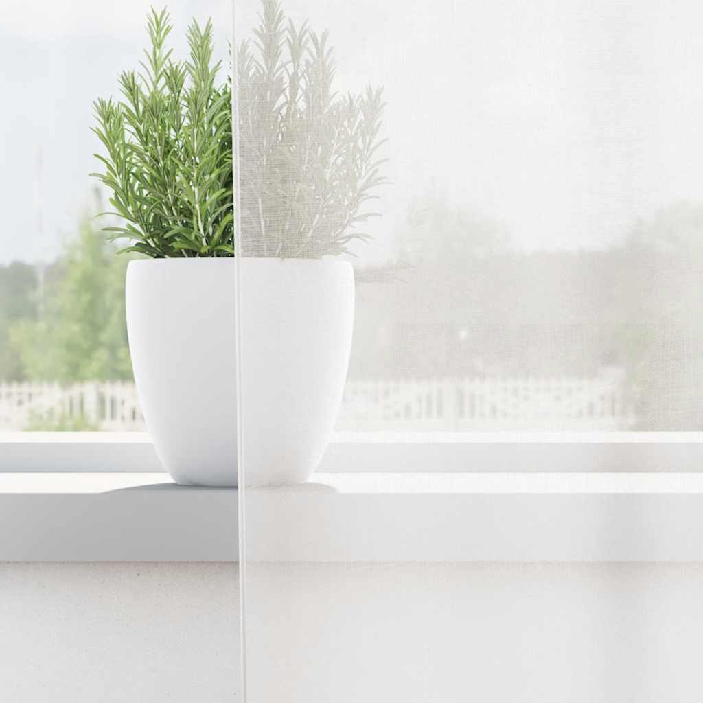 2 db fehér voile függönyök rúd zsebekkel