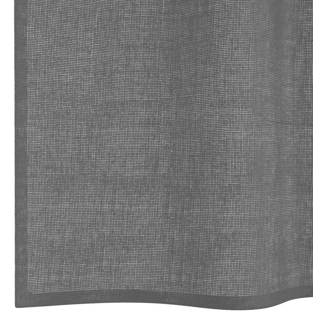 2 db sötétszürke fátyolfüggönyök hurokkal 140x225 cm