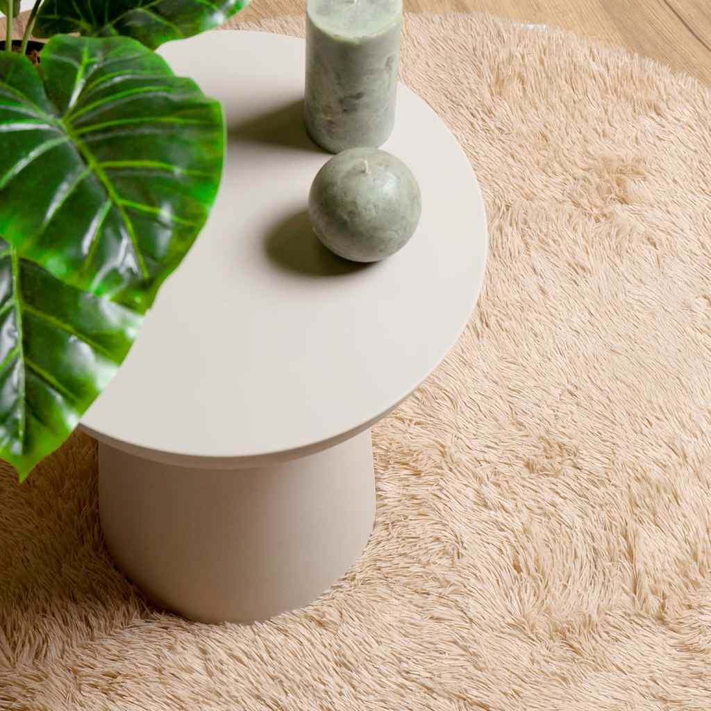 Bézs poliészter hosszú szálú navarra bozontos szőnyeg 300x200cm